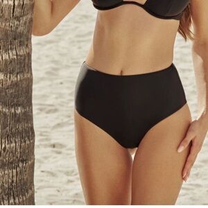 Jade Swim Black Bound Bottom Bikini
